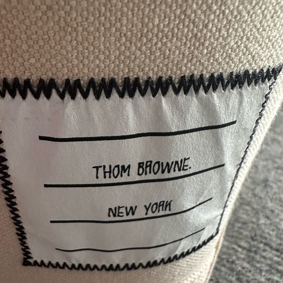 Thom Browne Off-White Small Tote - Picture 11 of 13